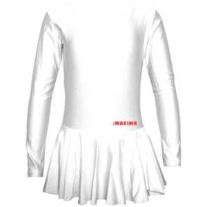 Детско трико с дълъг ръкав и поличка MAXIMA – Бяло