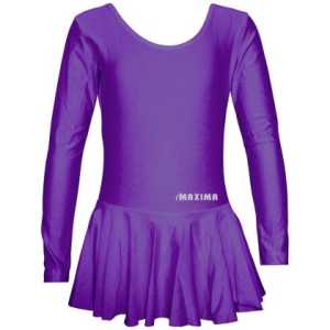 Детско трико с дълъг ръкав и поличка MAXIMA – Лилаво