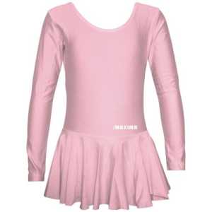 Детско трико с дълъг ръкав и поличка MAXIMA – Розово