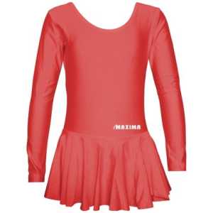 Детско трико с дълъг ръкав и поличка MAXIMA – Червено