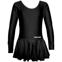 Детско трико с дълъг ръкав и поличка MAXIMA – Черно