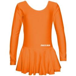 Детско трико с дълъг ръкав и поличка MAXIMA – Оранжево