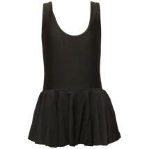 Детско трико MAXIMA с поличка за гимнастика, балет и танци – Черно