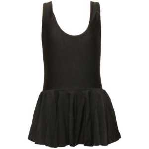 Детско трико MAXIMA с поличка за гимнастика, балет и танци – Черно