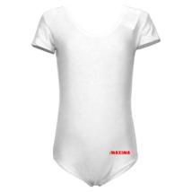 Детско трико MAXIMA Short Sleeve Гимнастика и балет Бяло