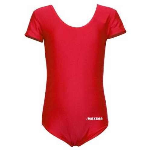 Детско трико MAXIMA Short Sleeve Гимнастика и балет Червено