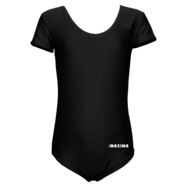 Детско трико MAXIMA Short Sleeve Гимнастика и балет Черен