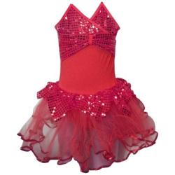 Детско танцувално трико с връзки и пайети MAXIMA – Цикламено