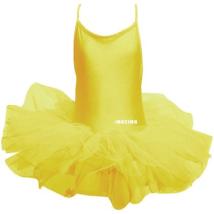 Детско танцувално трико с туту MAXIMA – Жълто