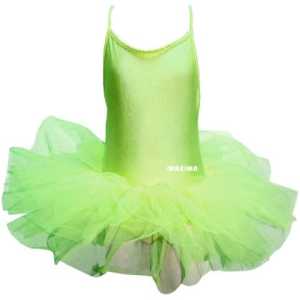 Детско танцувално трико с туту MAXIMA – Електриково зелено