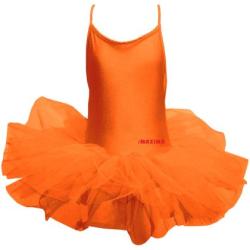 Детско танцувално трико с туту MAXIMA – Оранжево