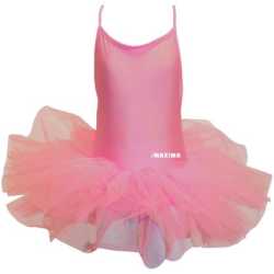 Детско Балетно Трико MAXIMA с Туту Поличка (Розово)