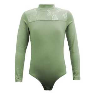 Детско трико MAXIMA с платка с дантела – Зелено