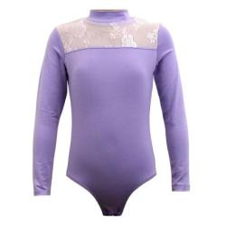 Детско трико MAXIMA с платка с дантела – Лилаво