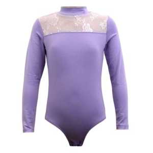 Детско трико MAXIMA с платка с дантела – Лилаво