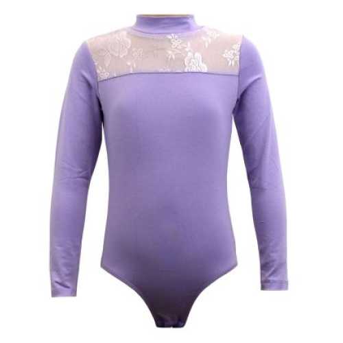 Детско трико MAXIMA с платка с дантела – Лилаво