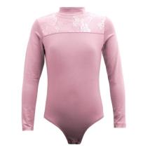 Детско трико MAXIMA с платка с дантела – Розово