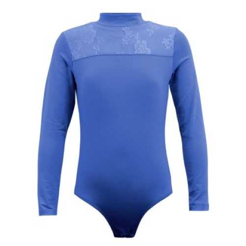 Детско трико MAXIMA с платка с дантела – Синьо