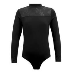 Детско трико MAXIMA с платка с дантела – Черно