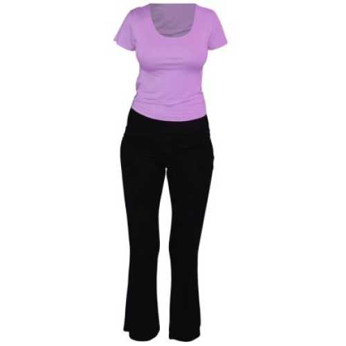 Дамски спортен комплект за йога – Лилав/Черен