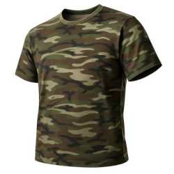 Тениска памучна с камуфлажна щампа