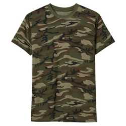 Тениска памучна с камуфлажна щампа