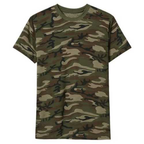 Тениска памучна с камуфлажна щампа