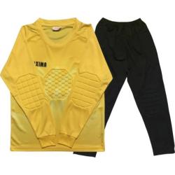 Вратарски екип MAXIMA с протектори и дълъг ръкав - Жълт/Черен