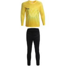 Вратарски екип MAXIMA с протектори и дълъг ръкав - Жълт/Черен
