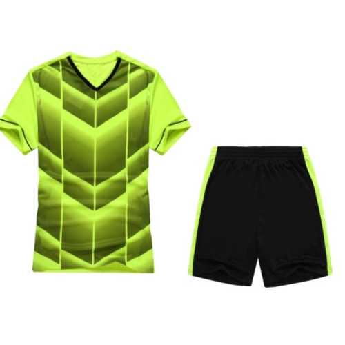 Екип за футбол, волейбол, хандбал, тениска с шорти, неоновозелен с черно