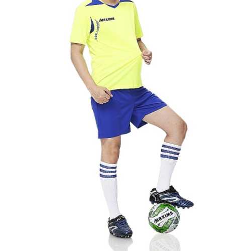 Екип за футбол, волейбол, хандбал Maxima, електриковозелен със синьо