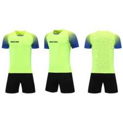 Екип за футбол / волейбол / хандбал Maxima, Комплект тениска с шорти, , Електриково зелен с черен