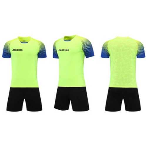 Екип за футбол / волейбол / хандбал Maxima, Комплект тениска с шорти, , Електриково зелен с черен