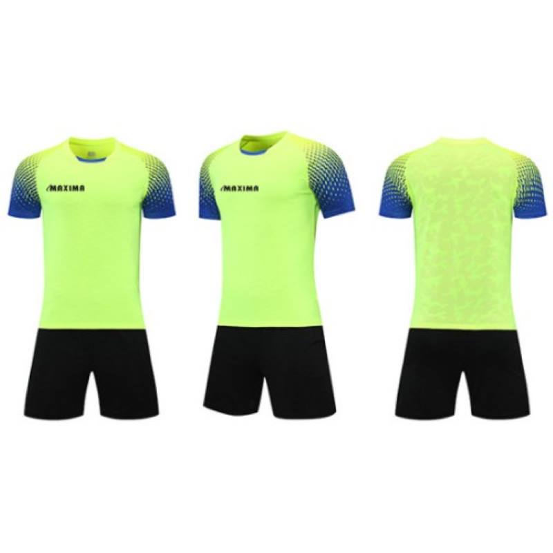 Екип за футбол / волейбол / хандбал Maxima, Комплект тениска с шорти, , Електриково зелен с черен
