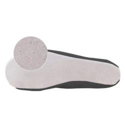 Платнени цвички за гимнастика и балет MAXIMA Цяла кожена подметка - Черни