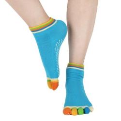 Чорапи за йога MAXIMA, С шарени пръсти, Сини