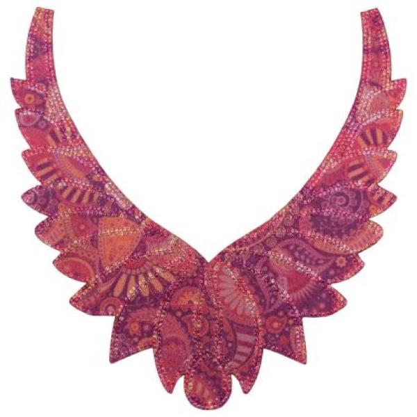 Декорация огърлица с камъчета за дрехи