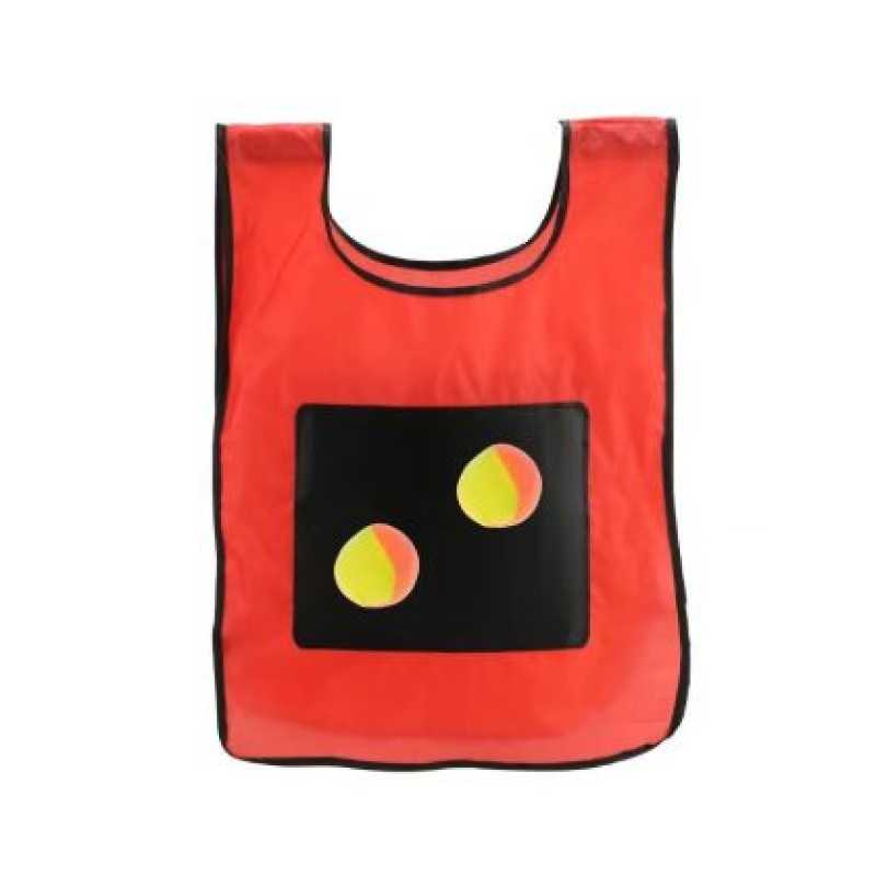 Игрален комплект от потник с велкро лепенки и 2 топки MAXIMA – Червен