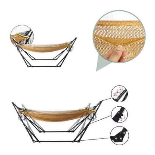 Хамак с метална стойка Maxima, 260х75хH100 см, До 100 кг