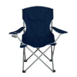 Сгъваем стол MAXIMA с облегалка и поставка за чаша тъмносин