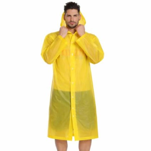 Дъждобран MAXIMA с ръкави и качулка Жълт 115 см найлон