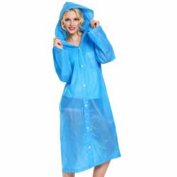 Дъждобран MAXIMA с ръкави и качулка Син найлон 115 см