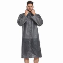 Дъждобран MAXIMA с ръкави и качулка 115 см Сив найлон