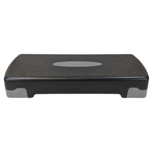 Стъпало за аеробика Maxima, 68 х 29 х H10 или 15 см, Черен със сив