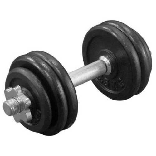 Дъмбел ORION 15 кг с черни дискове и 30 мм отвор