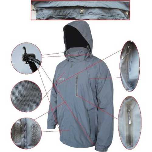 Мъжко зимно яке Onepolar PO2142 за ски и туризъм – тъмно сиво