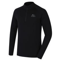 Мъжко термо бельо от 100% Merino вълна HUSKY Merow Zip M - Черно