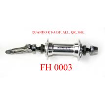 Предна главина QUANDO KT-A15F, 36H, алуминиев, QR - KT-204N, M9*100*108 мм,