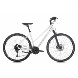 Велосипед Sprint Croxer Plus Lady V1 28 3x9 скорости, бял гланц/сиво-резеда