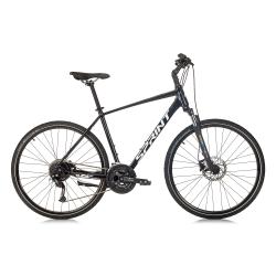 Велосипед Sprint Croxer Plus Man V1 28 3x9 скорости, черен гланц/бял